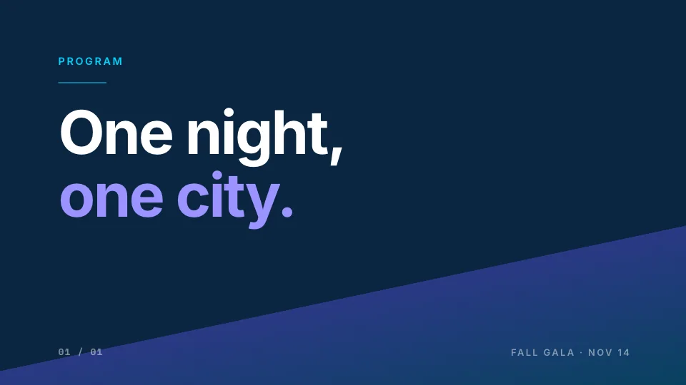 Gala · One night, one city